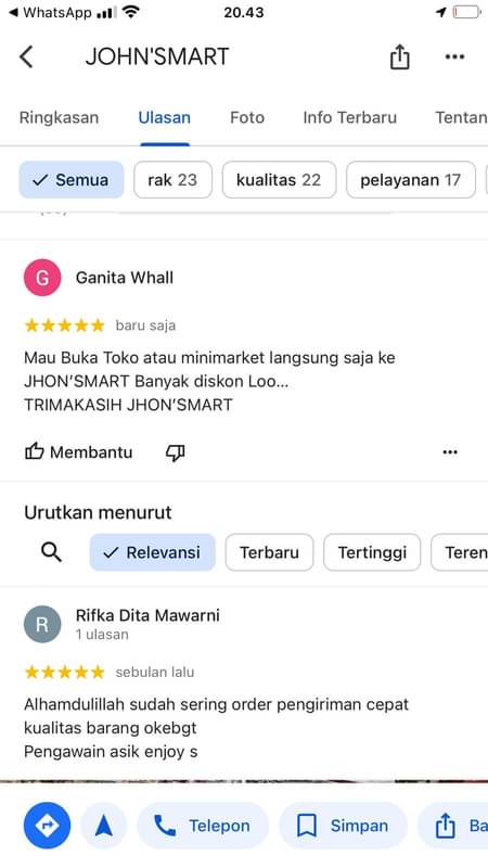 Review pelanggan ke-33